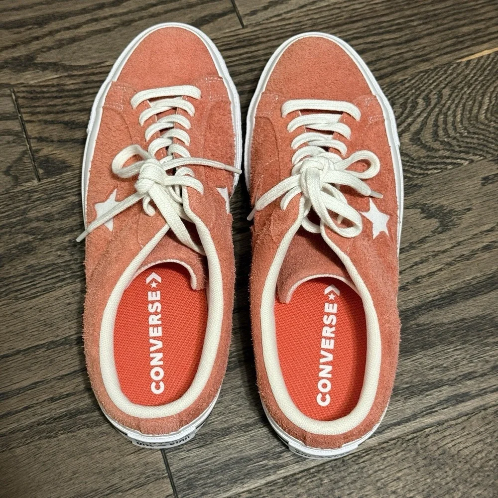 Converse One Star Suede Mule Sneakers Rush Coral Size 9 Men's 11 Women's - Picture 3 of 10